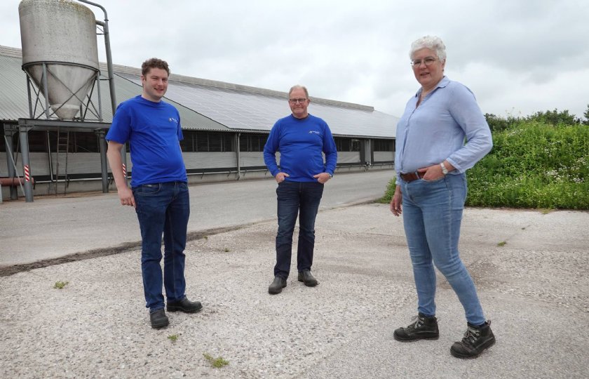 Jeroen, Herman en Lya van de Hoef investeren veel in duurzaamheid.