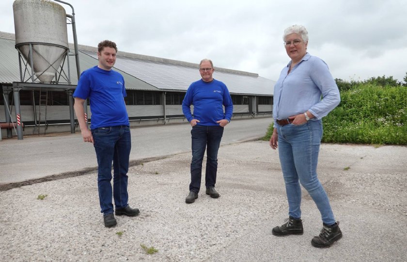 Jeroen, Herman en Lya van de Hoef investeren veel in duurzaamheid.